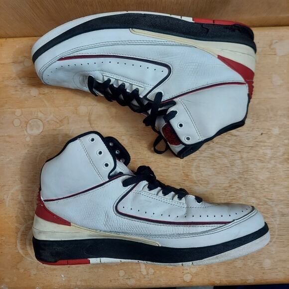 Air Jordan 2 Retro 2004 Chicago 308308-161 Men's US 8.5 White Basketball Shoes - Picture 6 of 9